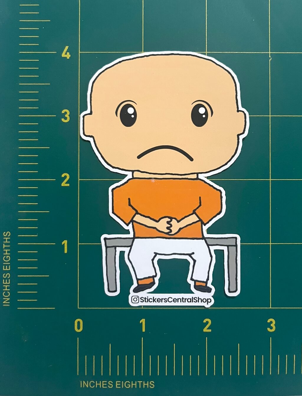 Netherlands Benchwarmer Soccer Player Sticker, orange and white