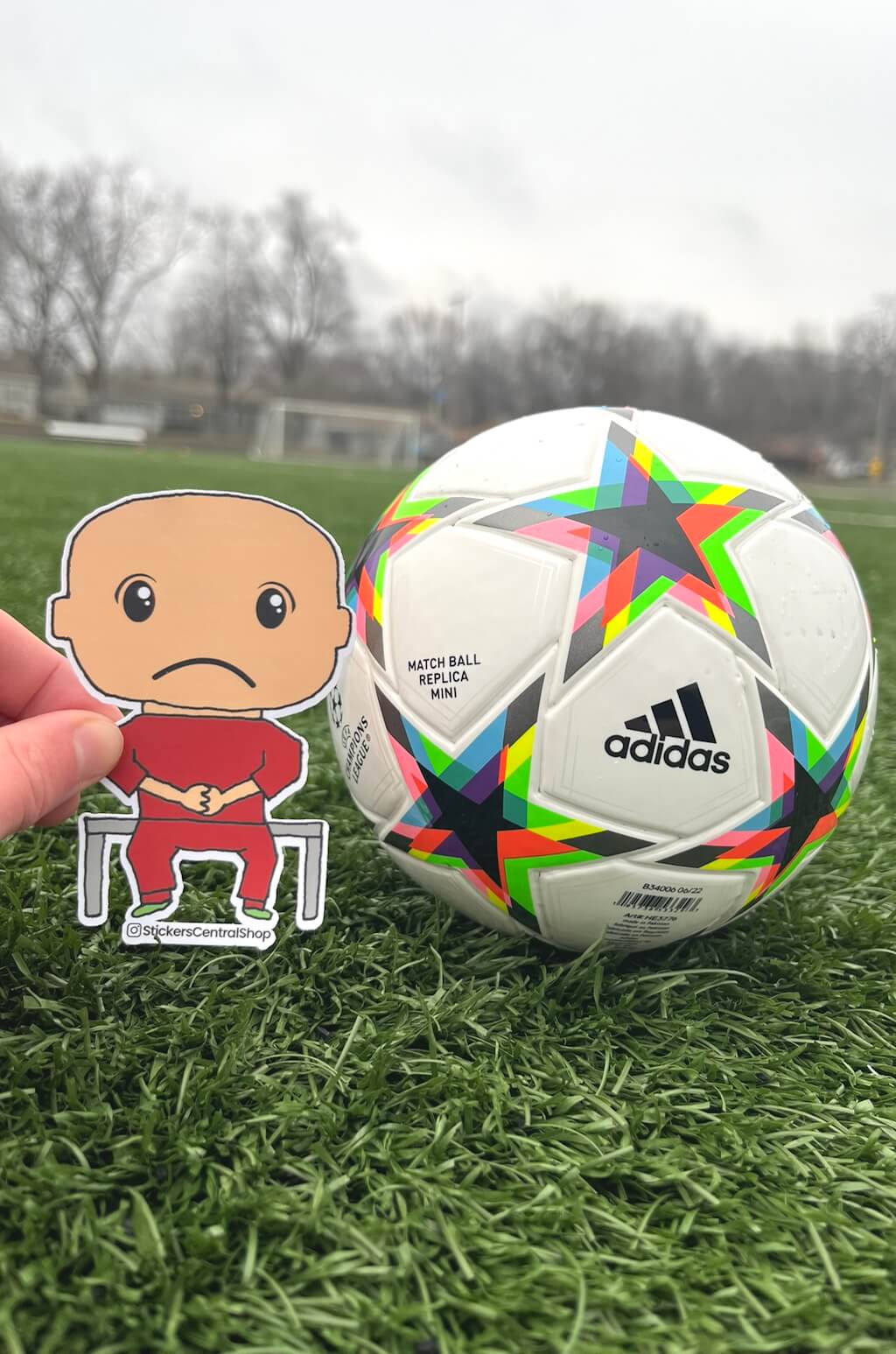 Benchwarmer Soccer Player Sticker, red