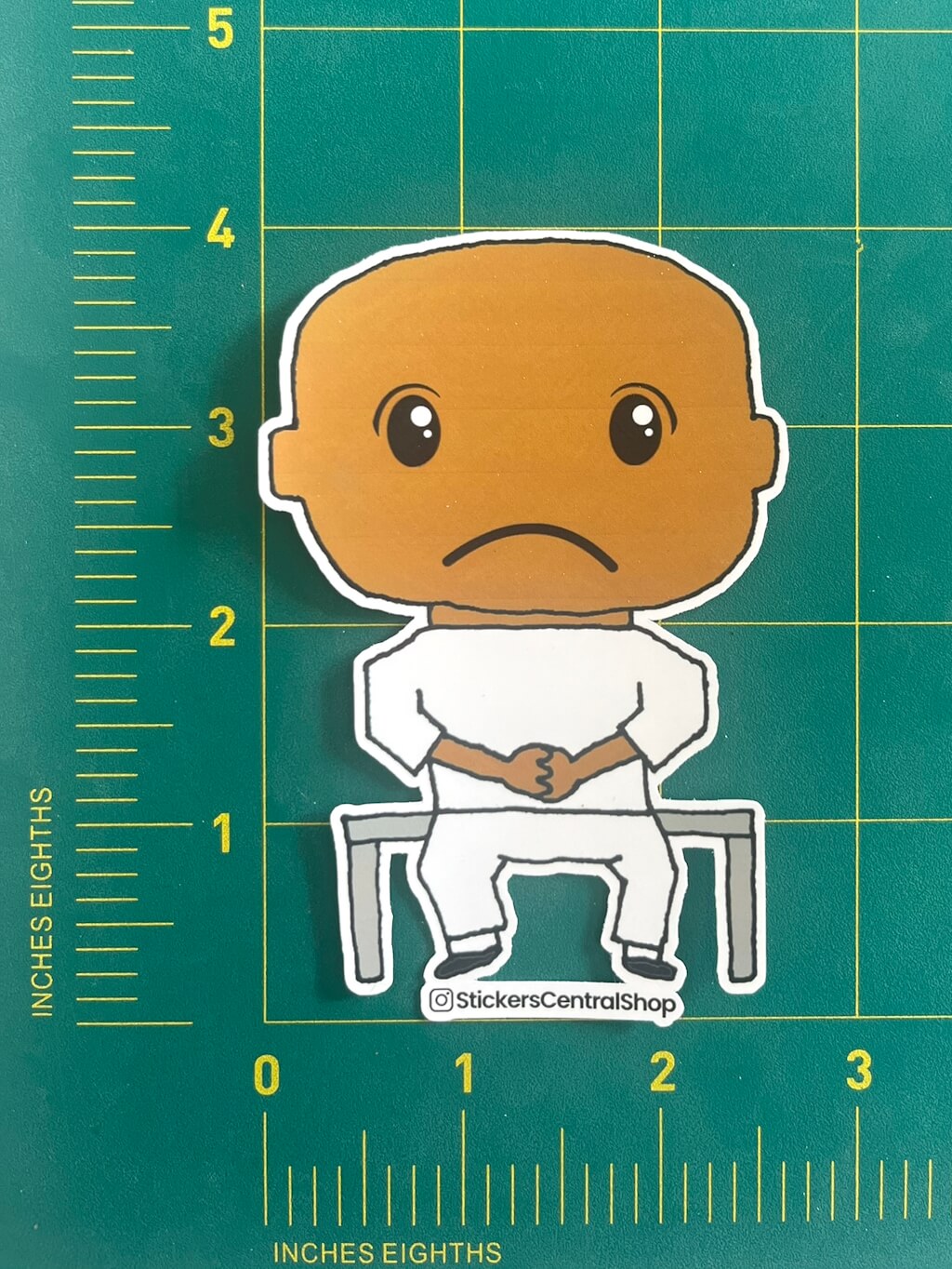 Benchwarmer Soccer Player Sticker, white