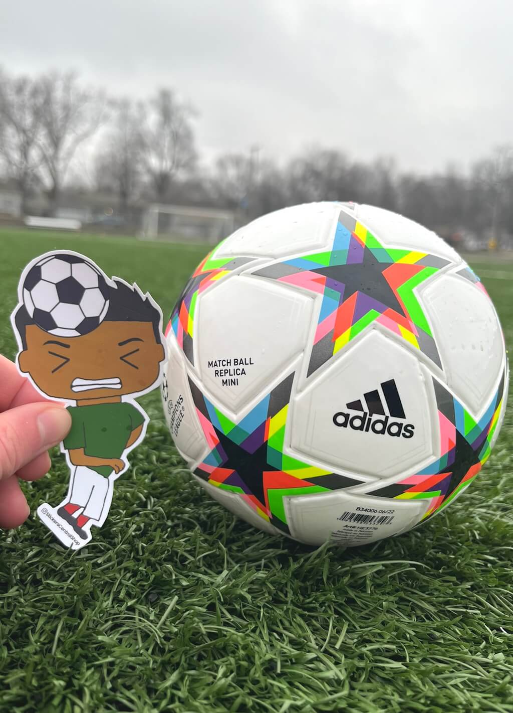 Mexico Header Soccer Player Sticker, green and white