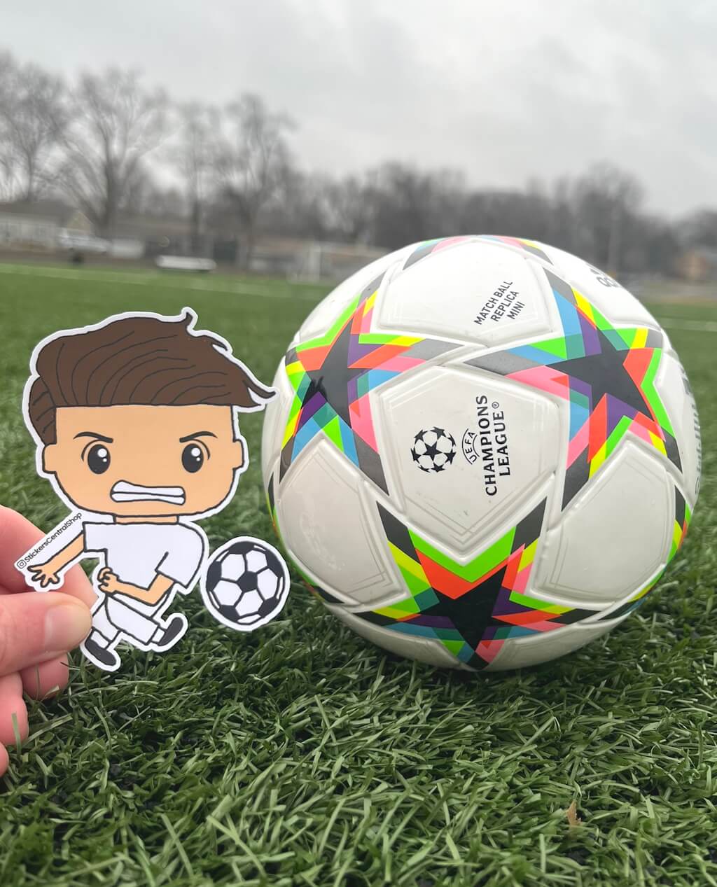 England Shooting Soccer Player Sticker, white