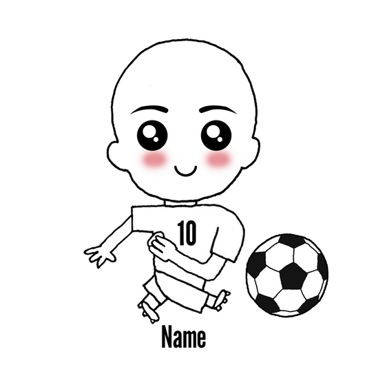 Customizable Kawaii SHOOTING Soccer Player Sticker