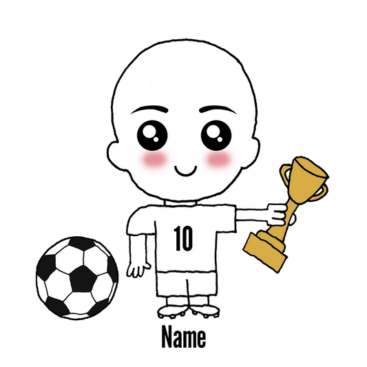 Customizable Kawaii CHAMPION Soccer Player Sticker