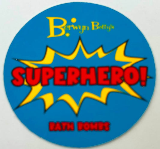 BB SUPER HEROES - Sticker Label - 12 Sticker Sheet