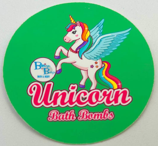 BB UNICORNS - Sticker Label - 12 Sticker Sheet