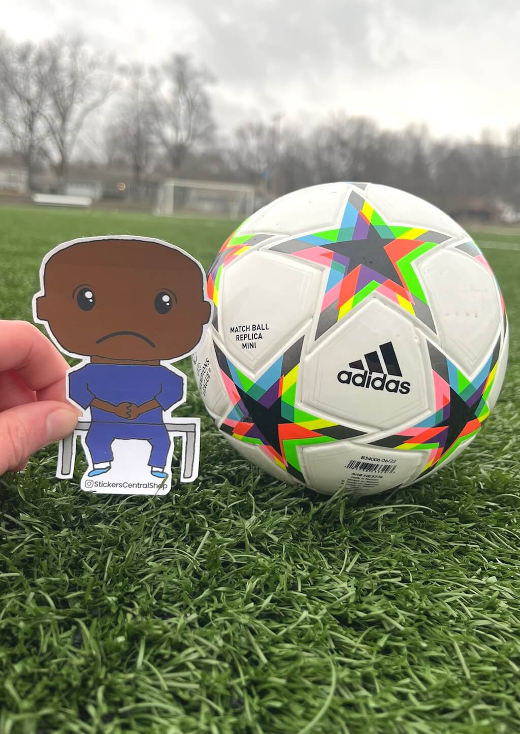 Benchwarmer Soccer Player Sticker, blue
