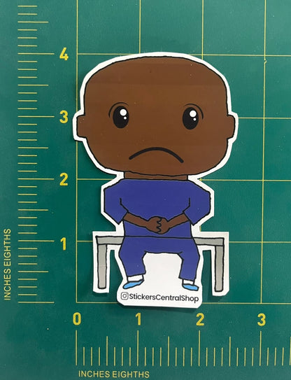 Benchwarmer Soccer Player Sticker, blue