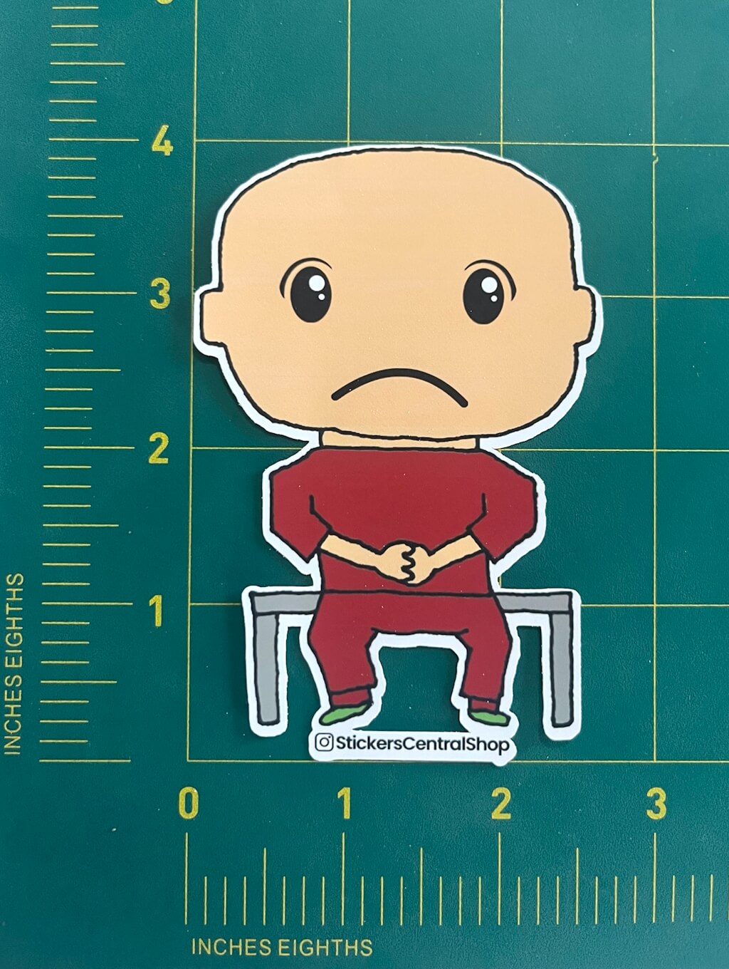 Benchwarmer Soccer Player Sticker, red