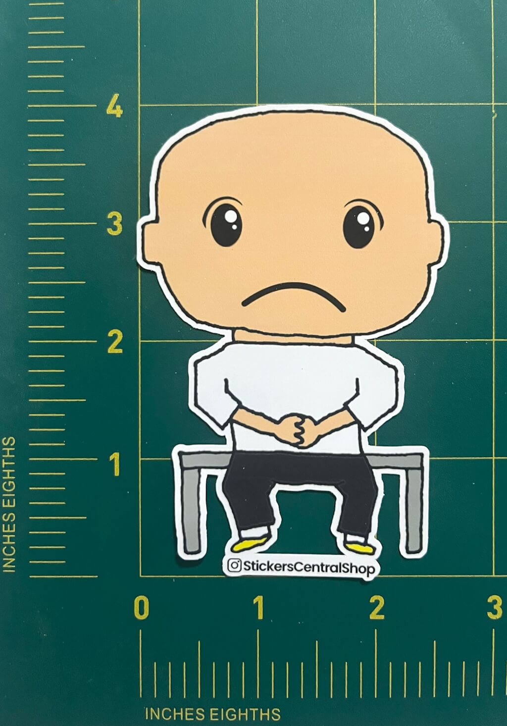Benchwarmer Soccer Player Sticker, white and black