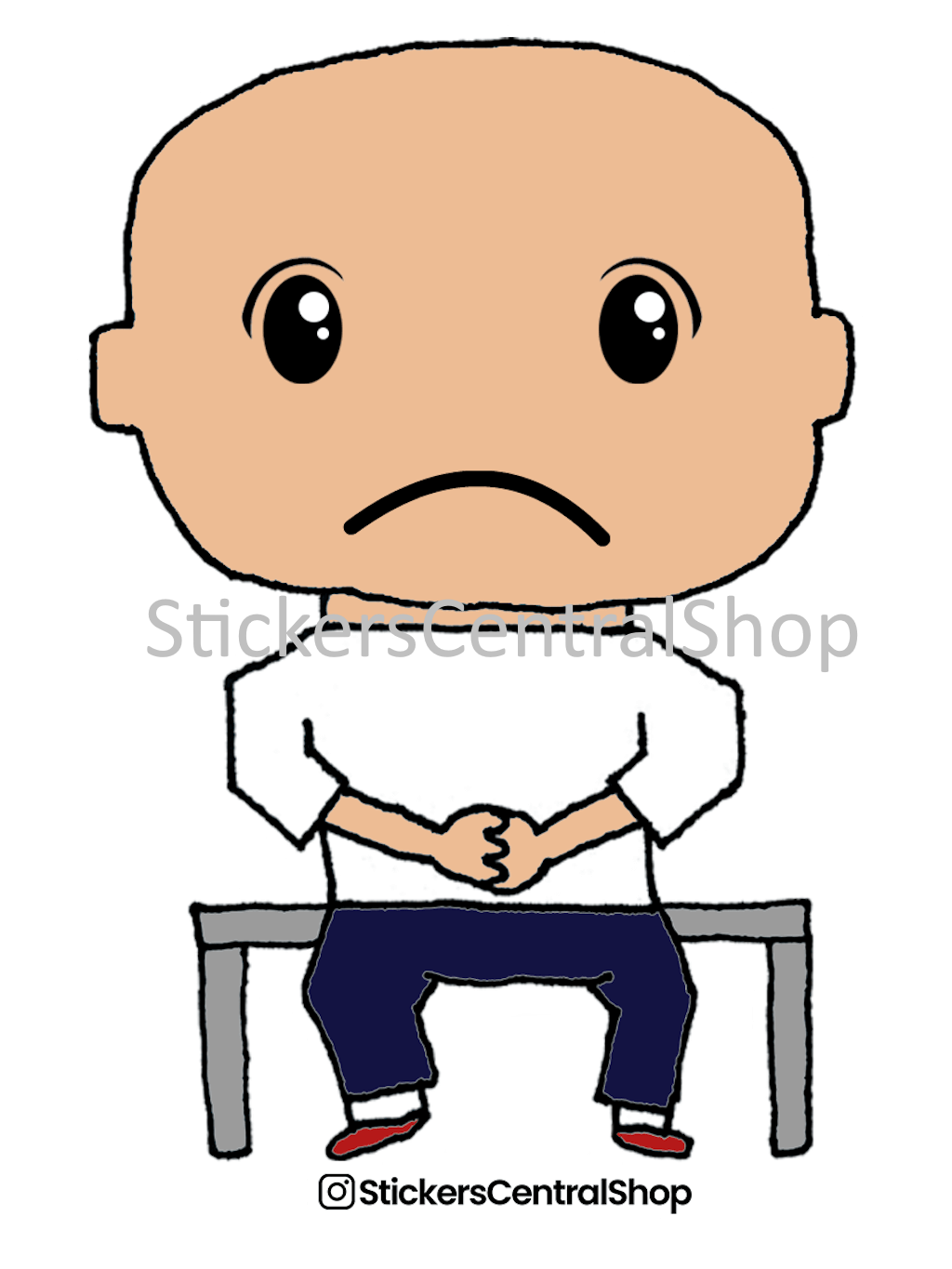 Tottenham Hotspur Benchwarmer Soccer Player Sticker, white with blue