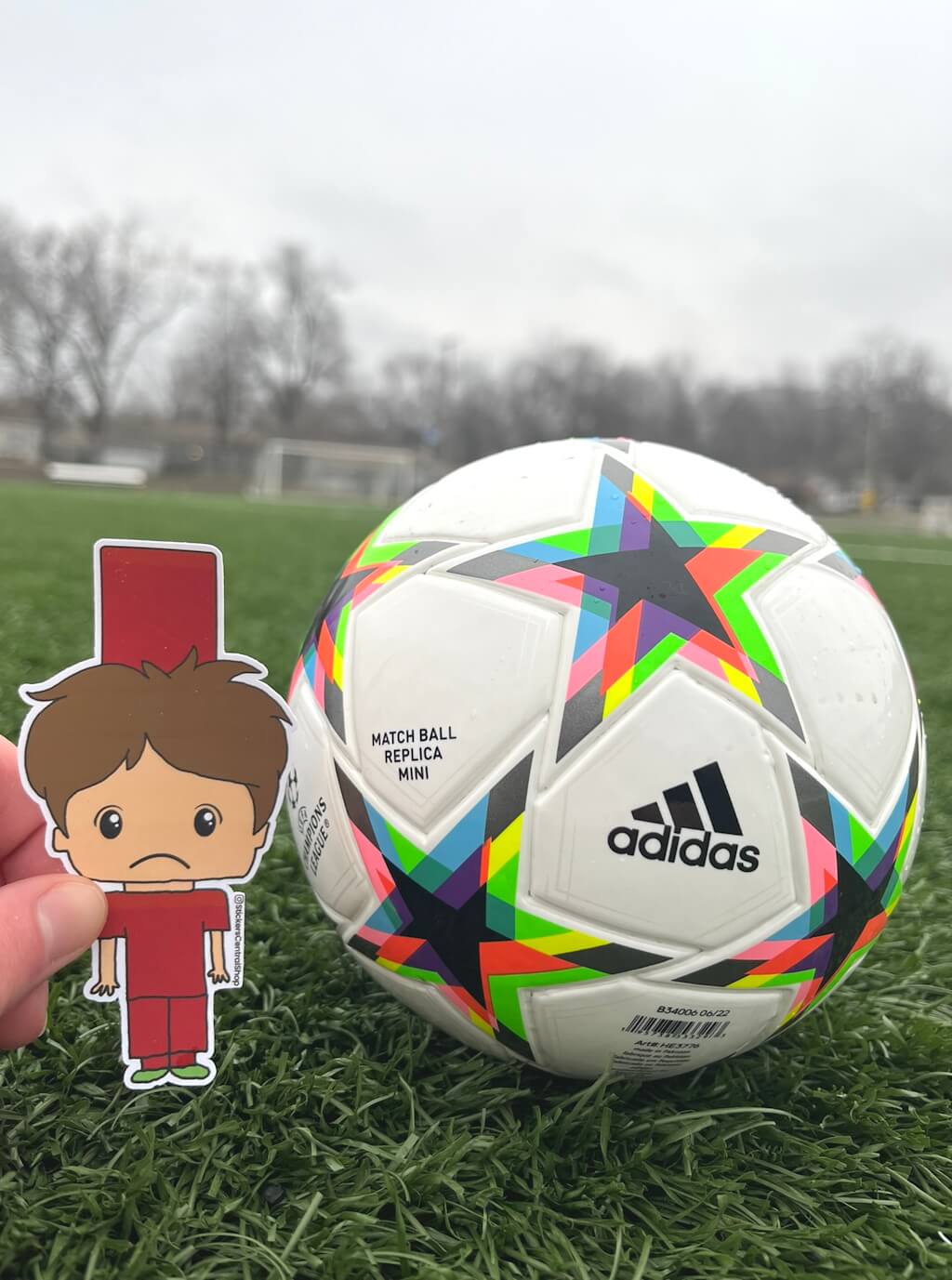 Liverpool Red Card Soccer Player Sticker, red
