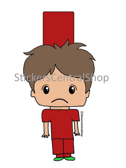 Liverpool Red Card Soccer Player Sticker, red