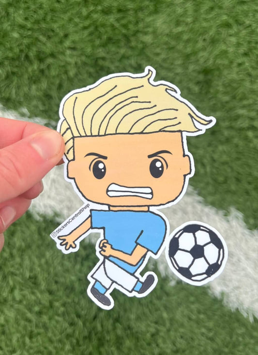 Manchester City Shooter Soccer Player, light blue with white