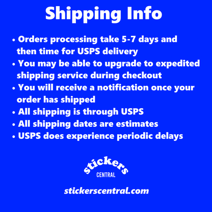 USA Champions Soccer Player Sticker, blue and white with trophy